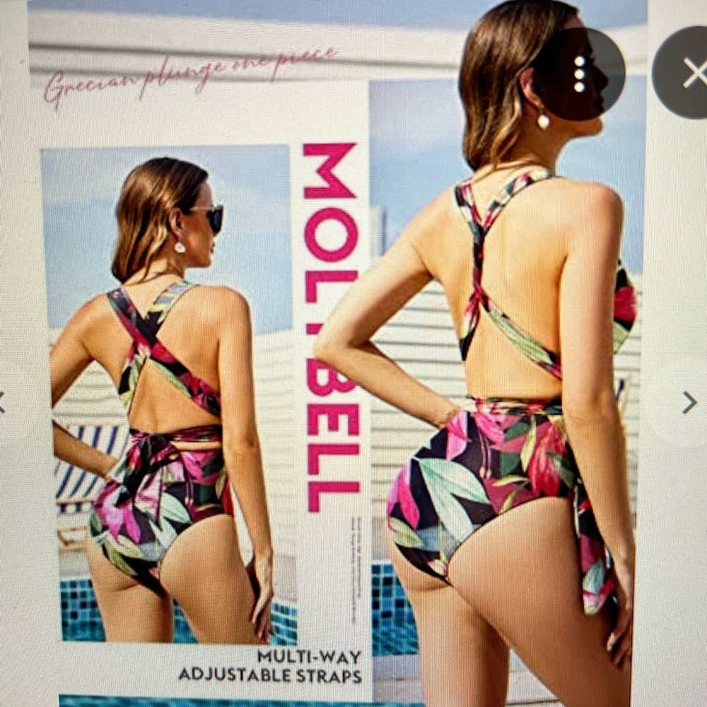 Molybell black tropical swimsuit